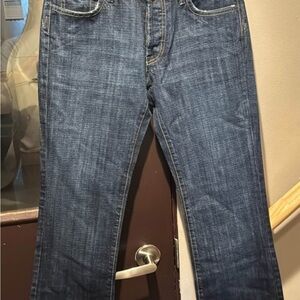 7 For All Mankind Blue Straight-Leg Jeans Timeless Design